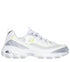 Pantofi sport, dama, SKECHERS D'LITES CHROMATIC 150246-WSLM alb, piele ecologica si textil